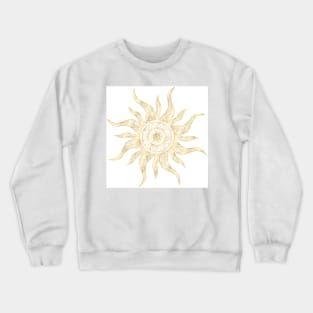 Elegant Gold Sun Mandala Design Crewneck Sweatshirt